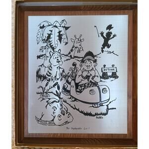 Funny Golf Gift Plaque The Unplayable lie! Aubel Golf trap Jungle Animal traps